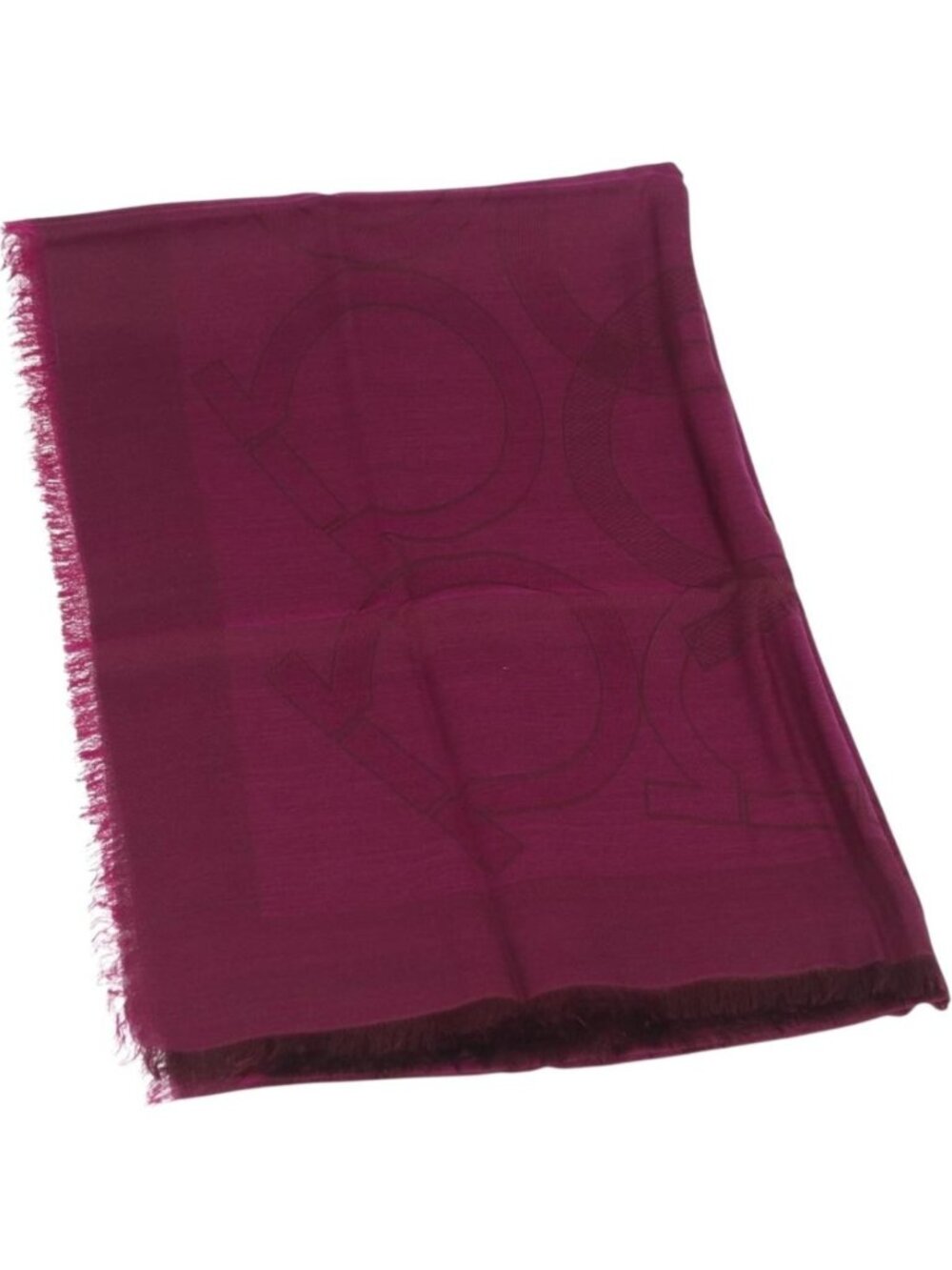 Salvatore Ferragamo Gancini Stole Silk Purple